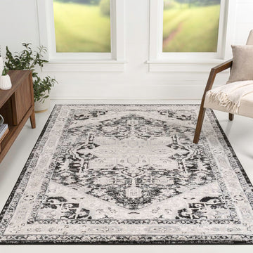 Jerica modern Persian Vintage Medallion Area Rug